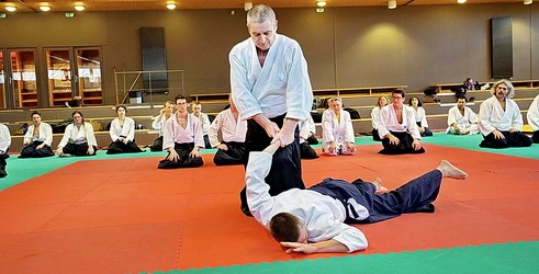 Communauté aïkido  autour d'un maitre Alain Peyrache sensei